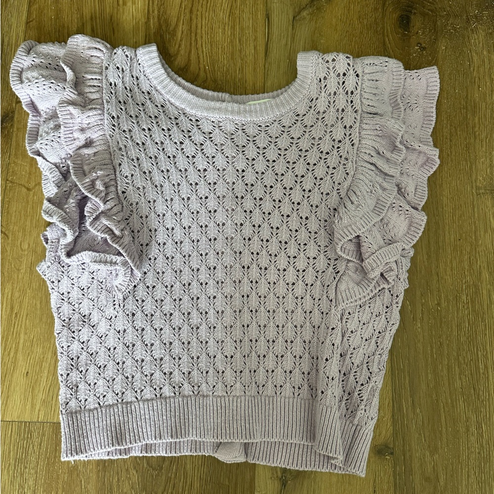 Purple Vestique knit top